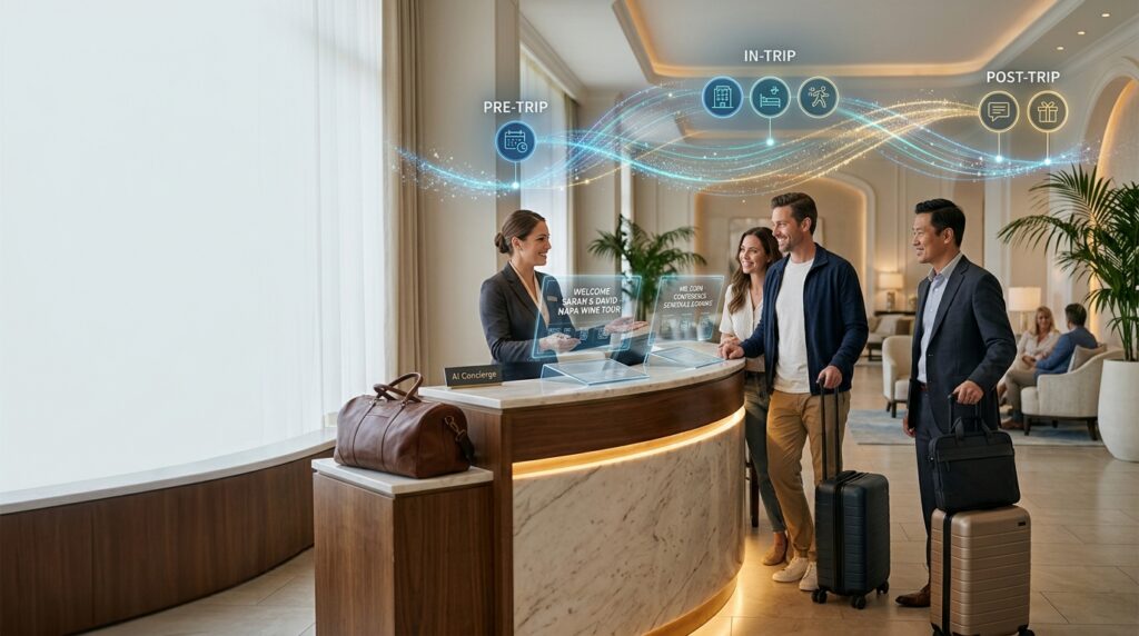 AI trong ngành du lịch hỗ trợ khách sạn cá nhân hóa trải nghiệm khách hàng tại quầy lễ tân
